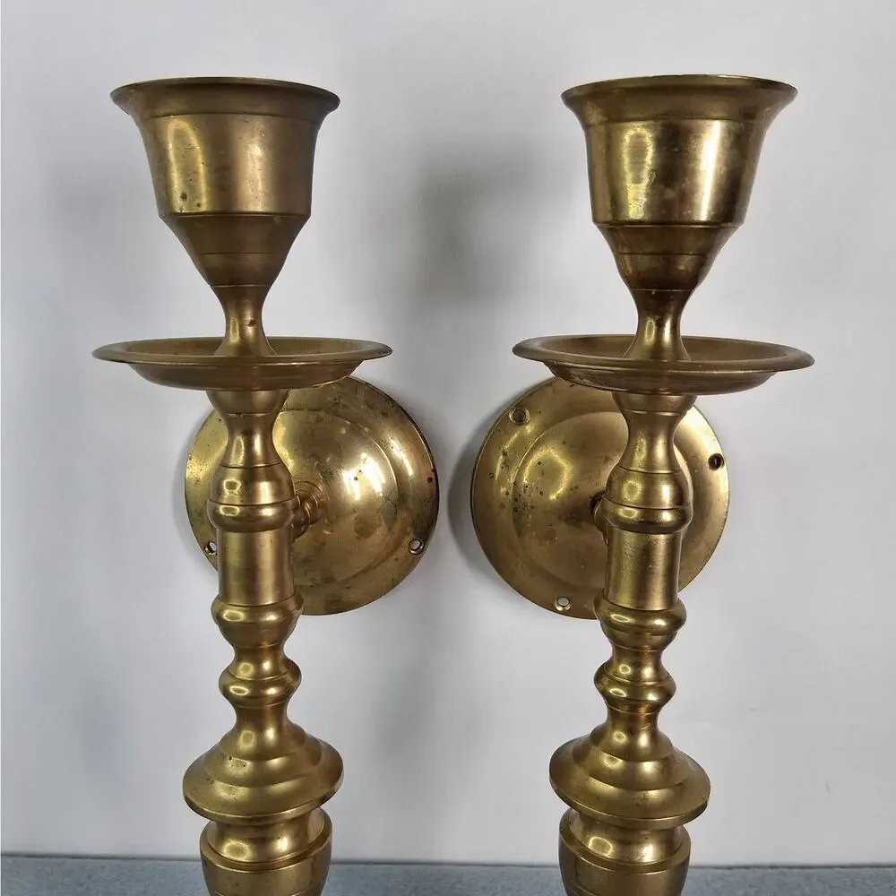 Pair Vintage Brass Plated 11.5